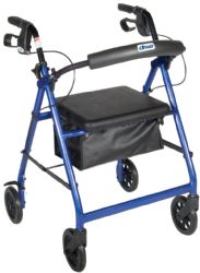Drive Medical Aluminum Rollator with Fold Up Back Support
